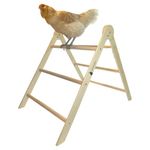 Extra Large Wooden Chicken Perch and Roosting Bar for Grown Chickens - Sturdy Chicken Toy and Coop Accessory - Easy Assembly Chicken Perch for Coop & Run