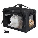 PEGIC Large Cat Carrier for Car Travel, Pegic Soft Sided Collapsible Pet Carrier for Outdoor and Indoor Uses, Roomy Extra Large Cat Carrier for 2 Kittens, Large Cat or Puppies Up to 55lbs