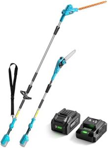 SEESII Cordless Pole Saw and Pole Hedge Trimmer Combo, 2-in-1 40V 4.0Ah Kit