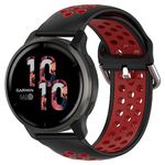 Geageaus 22mm Bands Compatible with Samsung Galaxy Watch 46mm/Huawei Watch GT/GT 2/GT 3 46mm/Ticwatch Pro/S2/E2/GTX Smartwatch, Replacement Sport Strap for Samsung Gear S3 Frontier Men Women(Black/Red,22mm)