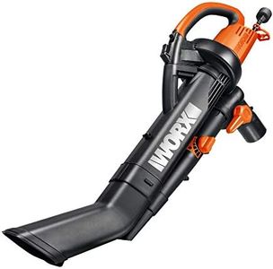 WORX WG505 TRIVAC 12 Amp 3-in-1 Electric Leaf Blower/Leaf Vacuum/Mulcher, Metal Impeller for Fine Mulching