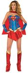 DC Comics Deluxe Supergirl Costume With Boot Covers, Multi, Large