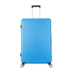 Flymax XL 32" Extra Large 4 Wheel Suitcases Spinner Lightweight Luggage ABS Travel Cases Royal Blue 138 Liter with TSA Lock