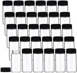 Nicunom 30 Pack 20 ml Clear Glass Sample Vials with Screw Cap, Liquid Sampling Glass Bottles Screwcap Sample Vials