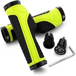 Bike Handlebar Grips, Non-Slip Ergonomic Design, Aluminum Double Lock-On, Compatible with MTB, BMX, Scooter, Urban Bikes