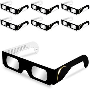 Lesome 6Pcs Black Solar Eclipse Glasses 2024 AAS CE and ISO Certified Approved Safe Shades,Advanced Filter,Direct Sun Viewing for Solar Eclipse