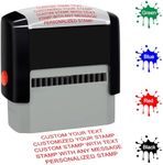 70x25mm Personalised Stamp Custom Self-Inking Business Address Rubber Stamps Customised with Name Date Signature Return Address Up to 5 Lines