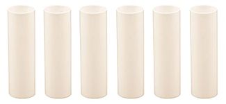 Creative Hobbies 3 Inch Tall Cream Plastic Candle Cover Sleeves Chandelier Socket Covers - Pack of 6 - Slip Over E12 Candelabra Base Sockets