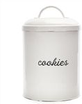 AuldHome White Enamelware Cookie Ja