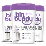 Bin Buddy Fresh Spring Blossom 450g x 3, Bin Freshener Deodoriser Powder, Leaves Your Bin Smelling Great, Suitable for Indoor and Outdoor Bins, Pack of 3