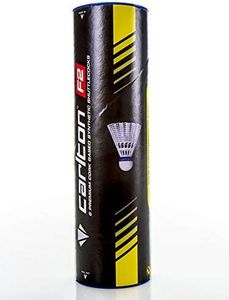 Carlton F2 Medium Speed Badminton Shuttle, Tube of 6, White