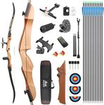 Archery Takedown Recurve Bow Set fo