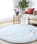 imsid Solid Rugs and Carpet (White, Polyester, 3 x 3 Feet)