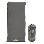 Milestone Camping Rectangular Sleeping Bag for Adults & Kids | Insulated 2 Season for Camping, Hiking, Outdoor Holidays | Grey & Orange | Packs Down Tight | 170cm x 75cm