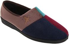 Comfylux Mens Harlequin Multi Velour Slippers (8 UK) (Multicoloured)