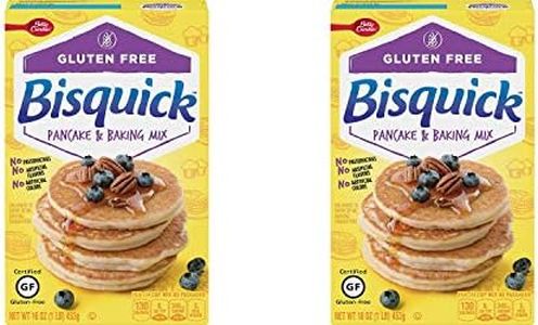 Betty Crocker Bisquick Baking Mix, Gluten Free Pancake and Waffle Mix, 16 oz Box (Pack of 1) Pack of 2