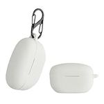 kwmobile Case Compatible with Sony WF-1000XM5 Case - Silicone Cover Holder for Earbuds - White