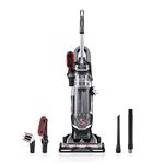 Hoover Elite Swivel XL Pet Vacuum Cleaner with HEPA Media Filtration, Bagless Upright for Carpets and Hard Floors, Grey, UH75250 16 lbs