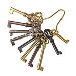 Skeleton Key Set Reproduction for Antique Furniture - Cabinet Doors, Grandfather Clocks, Dresser Drawers | KY-10S