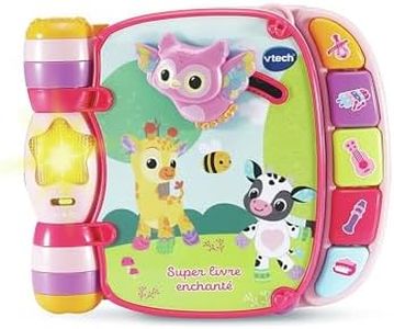 VTech - Super Livre Enchanté Des Baby Loulous Rose, Livre interactif Bébé - 6 /36 mois - Version FR
