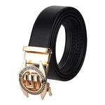 ZORO Men's Faux Leather Belt (Pack of 1) (ZR-RAB-84-S_Black)