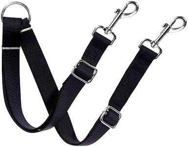 Double Dog Walker Leash - Head Tilt Adjustable - Premium Quality Coupler for Pets No-Tangle Design - Bears Weight up to 110 Pounds Each - Heavy Duty Tin Alloy Snaps - 360 Degree Rotation