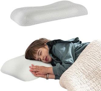 The White Willow Junior Size Memory Foam Soft Bed Sleeping Baby Pillow for Kids for Extra Neck Support with Soft Removable Pillow Cover Special Butterfly Shaped (20" L x 11" W x 3" H)- Multi