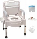 Bedside Commodes, Bedside Toilet, Commode Chair, Height Adjustable Adult Potty Chair for Seniors, Portable Toilets for Home Use, Suitable for People with Disabilities The Elderly & Others