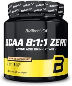 BioTechUSA BCAA 8:1:1 Zero | Rapport 8:1:1 de leucine, isoleucine et valine | Sans sucre, sans gluten, 250 g, Thé glacé à la pêche