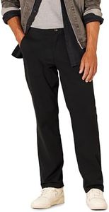 Amazon Essentials Men's Classic-Fit Casual Stretch Chino Pant, Black, 32W x 30L