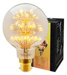 2w Vintage LED Globe Light Bulb B22 Clear Glass Tree Filament G95