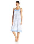 Carole Hochman Women's Ballet-Length Chemise, Blue Print, S