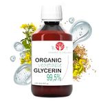 Pure Liquid Vegetable Glycerine Certified Organic BIO Glycerol Coconut Derived 100% Natural Moisturiser Skin Hair 250 ml / 8.8 fl.oz Premium Pharmaceutical Grade Vegan No GMO