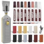 Laminate Floor Repair Kit,Laminate Repair Kit Wood Furniture Repair Kit 11 Colours Hardwood Floor Wax Repair Kit Covers Vinyl Laminate Flooring Scratches, Stains,Hole,Cracks