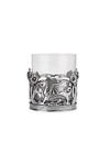 A E Williams Whisky Tumbler with Pewter Welsh Dragon and Daffodil Design | Heavy Bottom Crystal Glasses | Wine Cocktail Bourbon Drinking Glass | Unique Gift for Men Birthday Party Anniversary