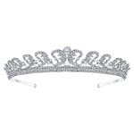 EVER FAITH Princess Inspired Royal Wedding Hair Crown Tiara Clear Austrian Crystal