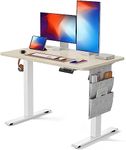 Marsail Electric Height Adjustable Standing Desk, Alloy Steel, Beige, 100 x 60 cm