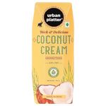 Urban Platter Unsweetened Coconut Cream, 250ml [ 23% Fat, Additive-Free, Made in India, 100% Pure & Thick, Clean Label]