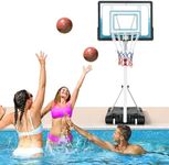 DWVO Pool Basketball Hoops, Swimming Poolside Basketball Goal, Portable Basketball Hoop Outdoor