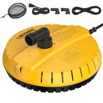 Crestwave Automatic Pool Cover Pump, 115V Submersible Water Pump for Pool Draining, 25FT Power Cord, 1-Year Warranty, Water Removal for Swimming Pool, Hot Tub, Fish Tanks, Pond, 2 Adapters, Yellow