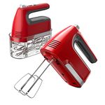 JIOJIOY Hand Mixer Electric, 5 Speed Kitchen Handheld Mixer with Eject Button and Storage Case, Mixing Brownies, Cakes and Dough Batters