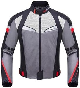 Zyxformis Summer Motorcycle Jacket, Breathable Mesh Motorcycle Riding Jacket For Men With CE Armored