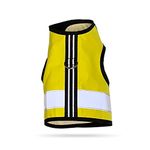 Kitty Holster Reflective Cat Harness - High-Visibility Cat Vest for Day & Night | Secure, Breathable and Washable Cotton | Ideal for Walking & Traveling - Sunshine Yellow, S to M