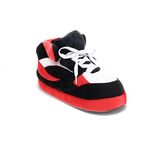 Happy Feet Slippers Standard Sneaker Slippers for Men, Women, and Kids - As Seen on Shark Tank - Classy Oversized House Slippers for Women with Non-Slip Rubber Soles - Red Black and White - X-Large