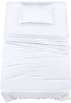 Utopia Bedding Twin Bed Sheets Set - 3 Piece Bedding - Brushed Microfiber - Shrinkage and Fade Resistant - Easy Care (Twin, White)