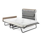 JAY-BE Supreme Folding Bed with Micro e-Pocket Sprung Mattress and Automatic Folding Legs, Compact, Small Double,Black