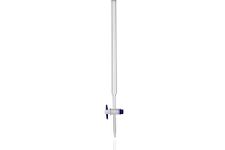 Omsons Glassware | Chromatography Column | Plain | with PTFE Stopcock | Effective Length : 300 mm | Outer Dia : 10 mm | Pack of 2 |