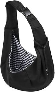 Sarsumir Bandolera para Perro, Transportín para Perros Bolsa de Viaje para Mascotas Ajustable Bolso de Hombro para Perros Gatos Pequeño y Medianos, Negro
