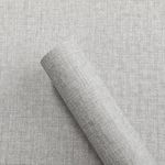 Light Grey Fabric Linen Effect Textured Wallpaper Hessian Wallpaper Designed to Look Like Fabric Minimalist Designer Feature Wall Paper for Living Room Bedroom