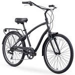 sixthreezero EVRYjourney Men's Beach Cruiser Bike, Steel Sport Hybrid Bicycle, 26 Inch Wheels, Multiple Speed Options and Color Options